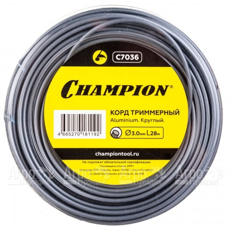 Корд триммерный Champion Aluminium 3.0мм, 28м (круглый)  в Санкт-Петербурге