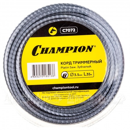 Корд триммерный Champion Platin Saw 3.5мм, 35м (зубчатый)+нож  в Санкт-Петербурге