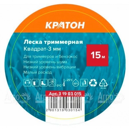 Леска триммерная Кратон Квадрат-3 мм  в Санкт-Петербурге