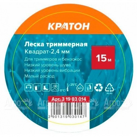 Леска триммерная Кратон Квадрат-2.4 мм в Санкт-Петербурге