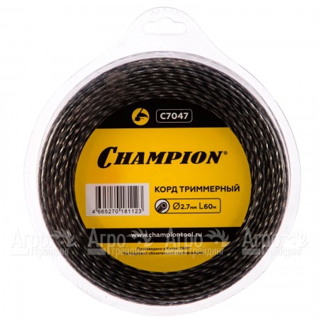 Корд триммерный Champion Tri-twist 2.7мм, 60м (витой треугольник)+нож  в Санкт-Петербурге