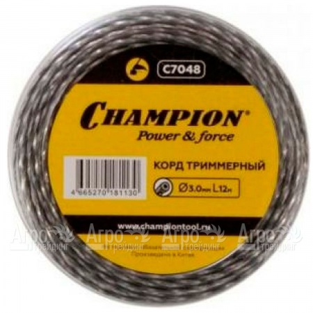 Корд триммерный Champion Tri-twist 3.0мм, 12м (витой треугольник)  в Санкт-Петербурге